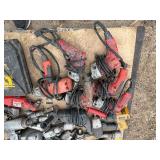 Pallet of corded power tools Dewalt, Milwaukee, Aircat, Ingersol-Rand, Gison Pneumatic, Skil and more