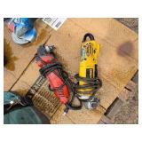 Pallet of power tools: Bosch & Dewalt Angle Grinders, Bosch & Makita rotary hammers, Makita drivers
