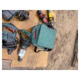Pallet of power tools: Bosch & Dewalt Angle Grinders, Bosch & Makita rotary hammers, Makita drivers