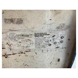 Metal storage jobbox H 56” x W 30 ½” x L 60 ½”