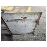 Metal workbench or tool cabinet with 2 drawers and 2 lower cabinet doors