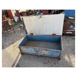 Metal covered storage job site box H 15” x W 26” x L 51”