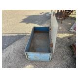 Metal covered storage job site box H 15” x W 26” x L 51”