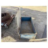 Metal covered storage job site box H 15” x W 26” x L 51”