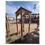 Steel pipe stand or industrial support frame.  H 80 ½” x 38” x 38”