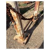 Steel pipe stand or industrial support frame.  H 80 ½” x 38” x 38”