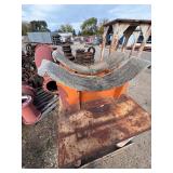 (2) Welded, padded saddle-shaped pipe supports. Steel pipe stand or industrial support frame H 63”xL 60”xW 40