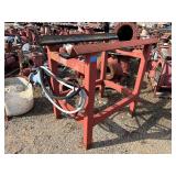 Steel pipe saddle support stand with elevated work height, H 54 ½” x L 61” x W 37”