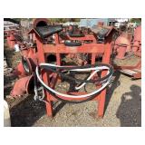 Steel pipe saddle support stand with elevated work height, H 54 ½” x L 61” x W 37”