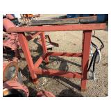 Steel pipe saddle support stand with elevated work height, H 54 ½” x L 61” x W 37”