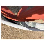 Steel pipe saddle support stand with elevated work height, H 54 ½” x L 61” x W 37”