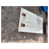Forklift or Loading Ramp with diamond plate steel surface.  L 79” x H 19” x W 48