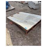 Forklift or Loading Ramp with diamond plate steel surface.  L 79” x H 19” x W 48
