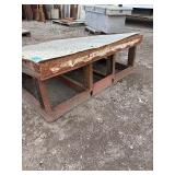 Forklift or Loading Ramp with diamond plate steel surface.  L 79” x H 19” x W 48