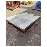 Forklift or Loading Ramp with diamond plate steel surface.  L 79” x H 19” x W 48