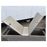 Aluminum truck bed tool box with dual-lid crossover L 69” x W 20” x H 21 ½”