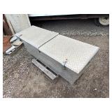 Aluminum truck bed tool box with dual-lid crossover L 69” x W 20” x H 21 ½”