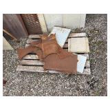 Coils of steel wire rope/cables and various sized sheets of steel or aluminum or open grate flats