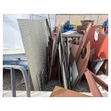 Coils of steel wire rope/cables and various sized sheets of steel or aluminum or open grate flats