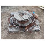 Coils of steel wire rope/cables and various sized sheets of steel or aluminum or open grate flats