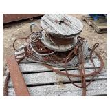 Coils of steel wire rope/cables and various sized sheets of steel or aluminum or open grate flats