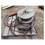 Coils of steel wire rope/cables and various sized sheets of steel or aluminum or open grate flats