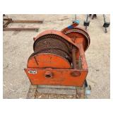 Thern Mechanical winch on a welded steel stand