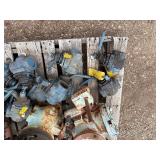 Pallet of Various type Valves. The smaller have hand lever handles