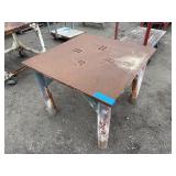 Steel work table H 32” x 42” x 42”