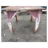 Steel work table H 32” x 42” x 42”