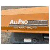 2 torpedo portable heaters: All Pro and Knipco