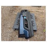 Vehicle Front Bumper Assembly w/ fog light openings, license plate mounting bracket and two-tone color scheme.