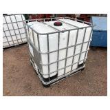 Plastic tank inside a Protect Plus PG50 metal cage. L 39 ½” x W 47” x H 46”