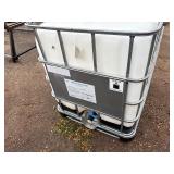 Plastic tank inside a Protect Plus PG50 metal cage. L 39 ½” x W 47” x H 46”