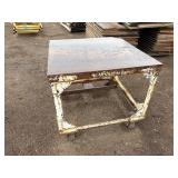 Steel rolling work table H 36” x 40” x 40”