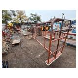 Mobile pipe storage rack or mobile scaffold frame, Ladder-style vertical sides, 138” l x 70” t