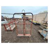 Mobile pipe storage rack or mobile scaffold frame, Ladder-style vertical sides, 138” l x 70” t