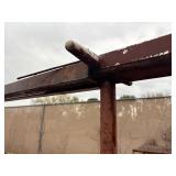 Mobile pipe storage rack or mobile scaffold frame, Ladder-style vertical sides, 138” l x 70” t