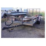 Small Utility Trailer with Ramp - 77" x 12