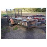 Small Utility Trailer with Ramp - 77" x 12