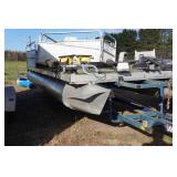 Pontoon with Scissor Trailer - 30 HP Johnson Outboard