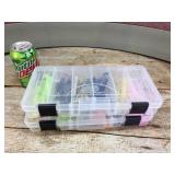 2 PLANO Boxes with Variety Jigs/Plastics - Like New!
