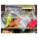 Large PLANO Tackle Box with Lures - Jigs - Sinkers - Parts