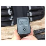 (2) Glock Case - Ammo Clip Carry Cases - With 9mm Magazines + Some Ammo