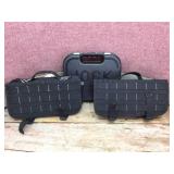 (2) Glock Case - Ammo Clip Carry Cases - With 9mm Magazines + Some Ammo