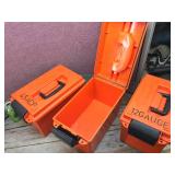 (3) CASE-GARD Plastic Ammo Cans - Orange