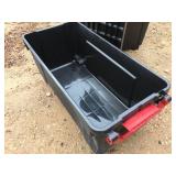 (3) Larger Heavy Duty Wheeled Totes - Black