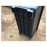 (3) Larger Heavy Duty Wheeled Totes - Black