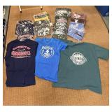 5 shelves of mostly Minnesota shirts, sweatshirts & jackets