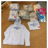 Apparel: 5  shelves of WI/MN sweatshirts & t-shirts sizes S-2XL